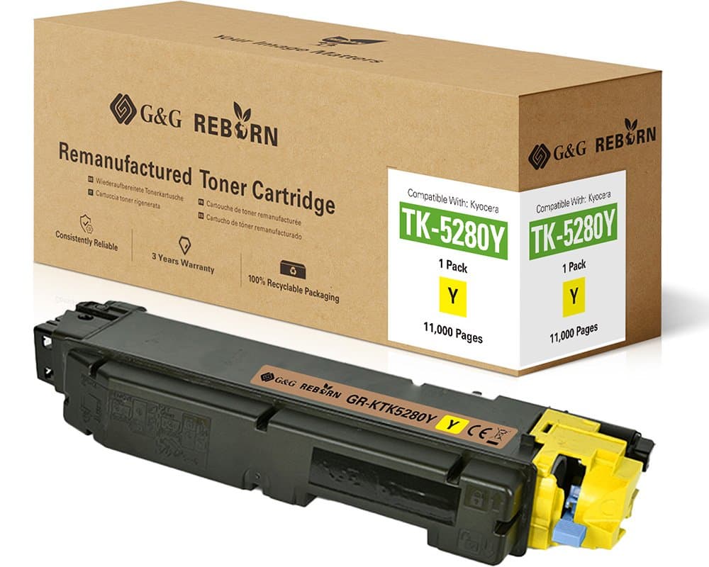 Toner Premium G&G (11K) Kyocera TK-5280Y Yellow (TK5280Y, 1T02TWANL0)
