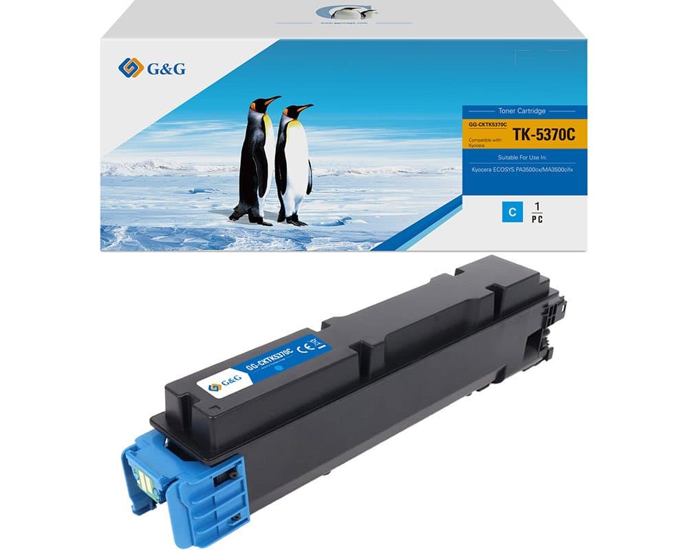Toner Premium G&G (5K) Kyocera TK-5370C Cyan (TK5370C, 1T02YJCNL0)
