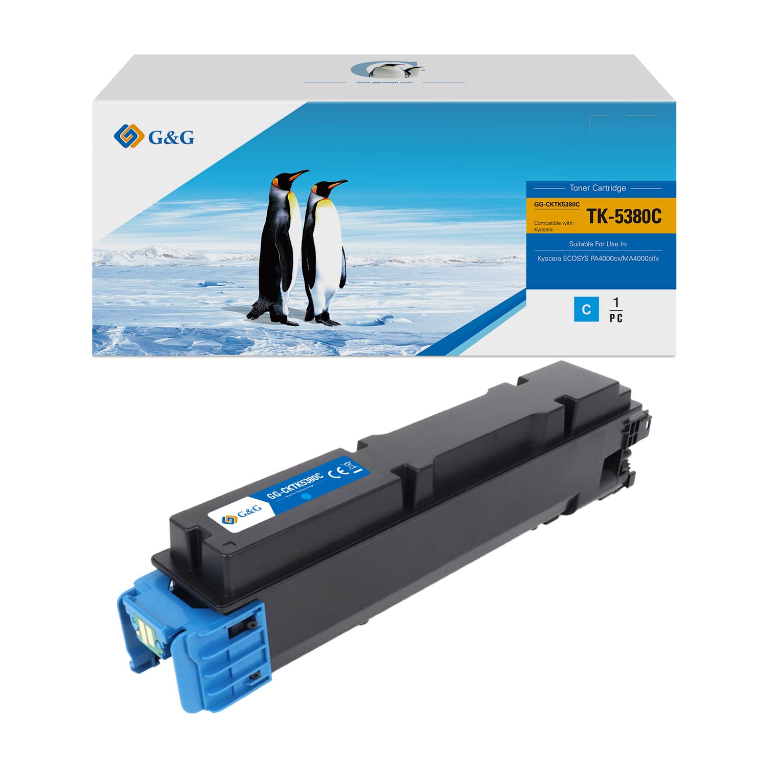 Toner Premium G&G (10K) Kyocera TK-5380C Cyan (TK5380C, 1T02Z0CNL0)
