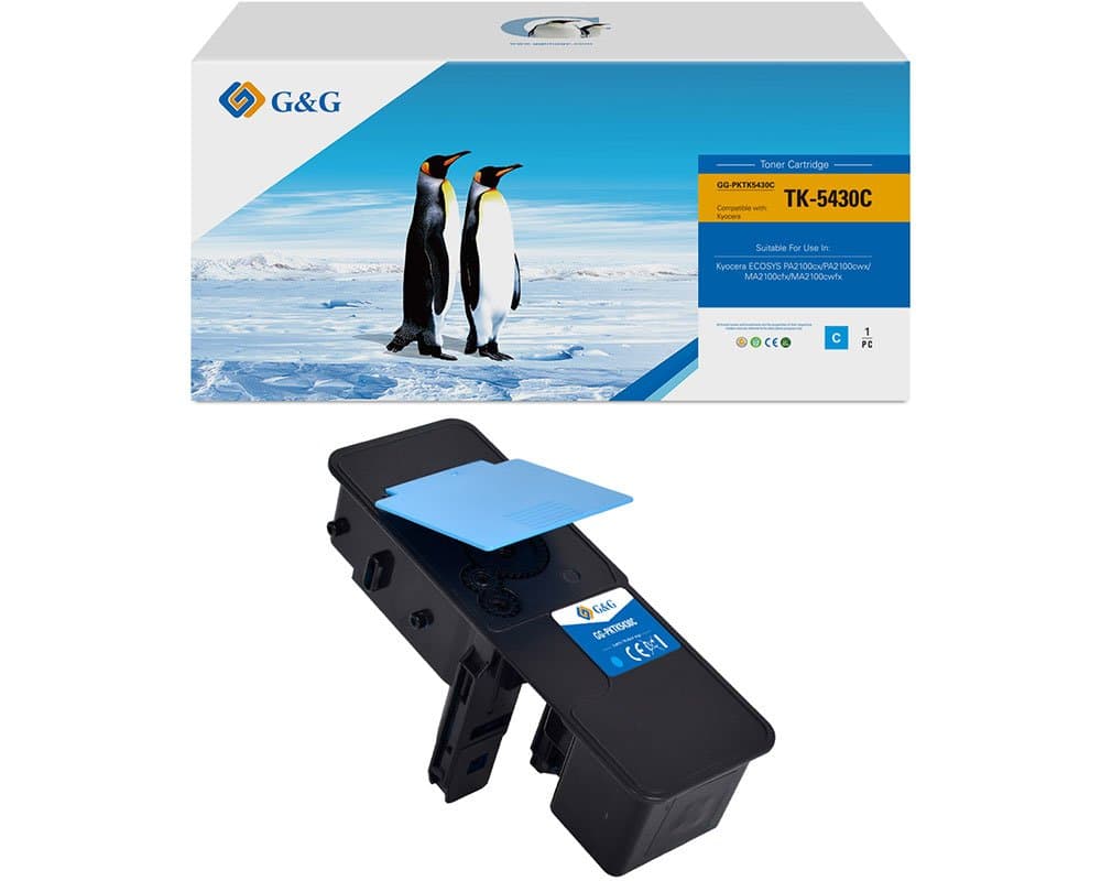 Toner Premium G&G (1.25K) Kyocera TK-5430C Cyan (TK5430C, 1T0C0ACNL1)