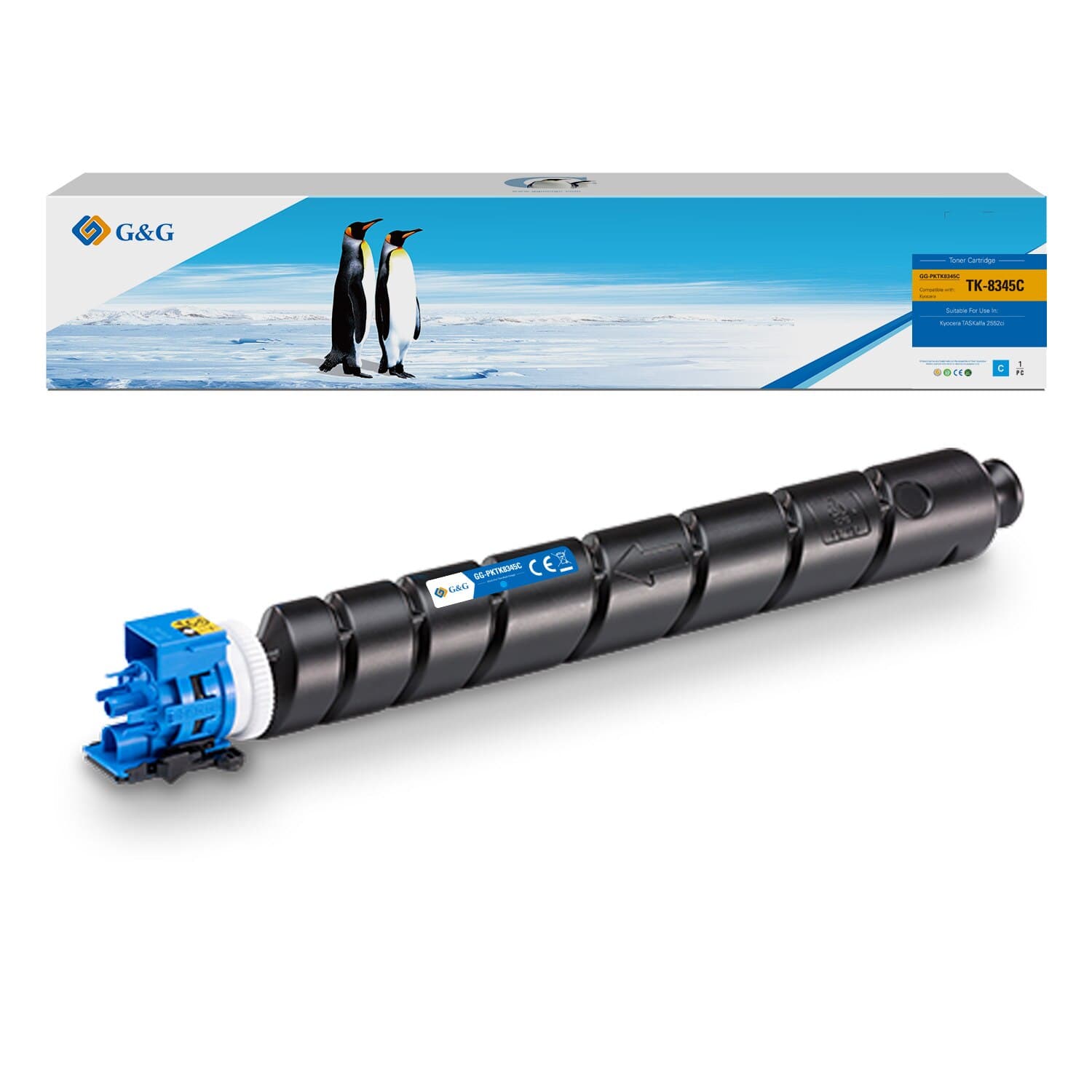 Toner Premium G&G (12K) Kyocera TK-8345C Cyan (TK8345C, 1T02L7CNL0)