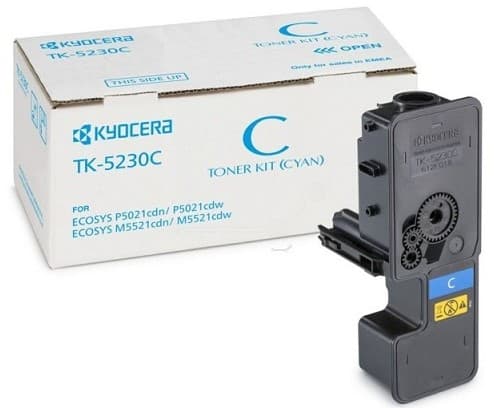 Cartus de toner (2.2K) Kyocera TK-5230C Cyan (TK5230C, 1T02R9CNL0)