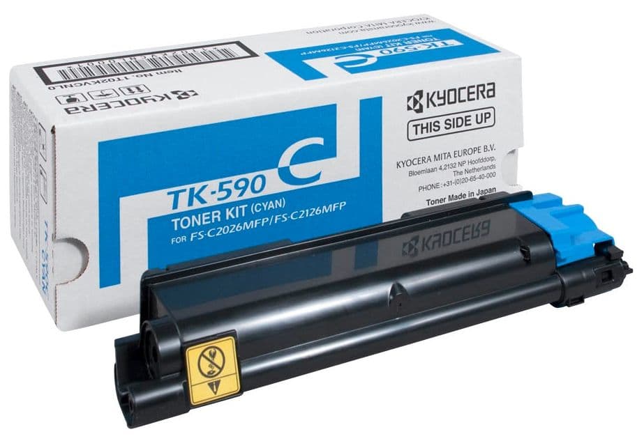 Cartus de toner (5K) Kyocera TK-590C Cyan (TK590C, 1T02KVCNL0)