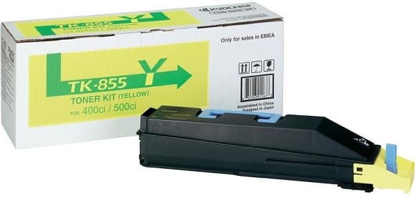 Cartus de toner (18K) Kyocera TK-855Y Yellow (TK855Y, 1T02H7AEU0)