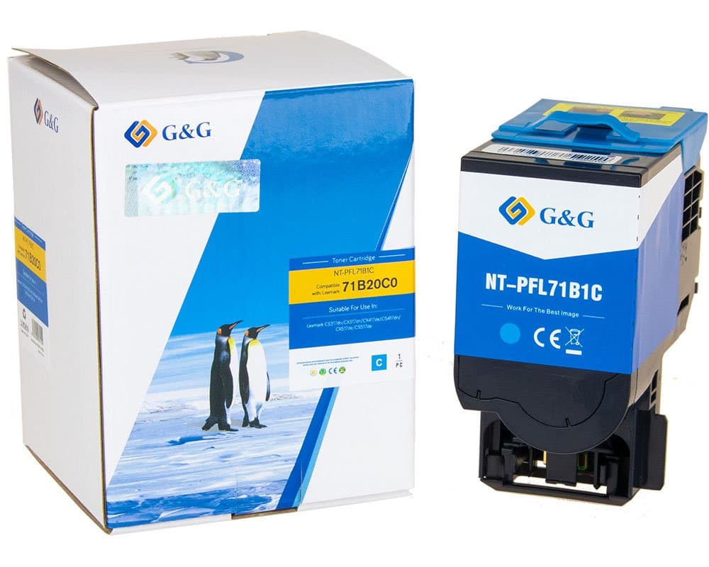 Toner Premium G&G (2.3K) Lexmark 71B20C0 Cyan