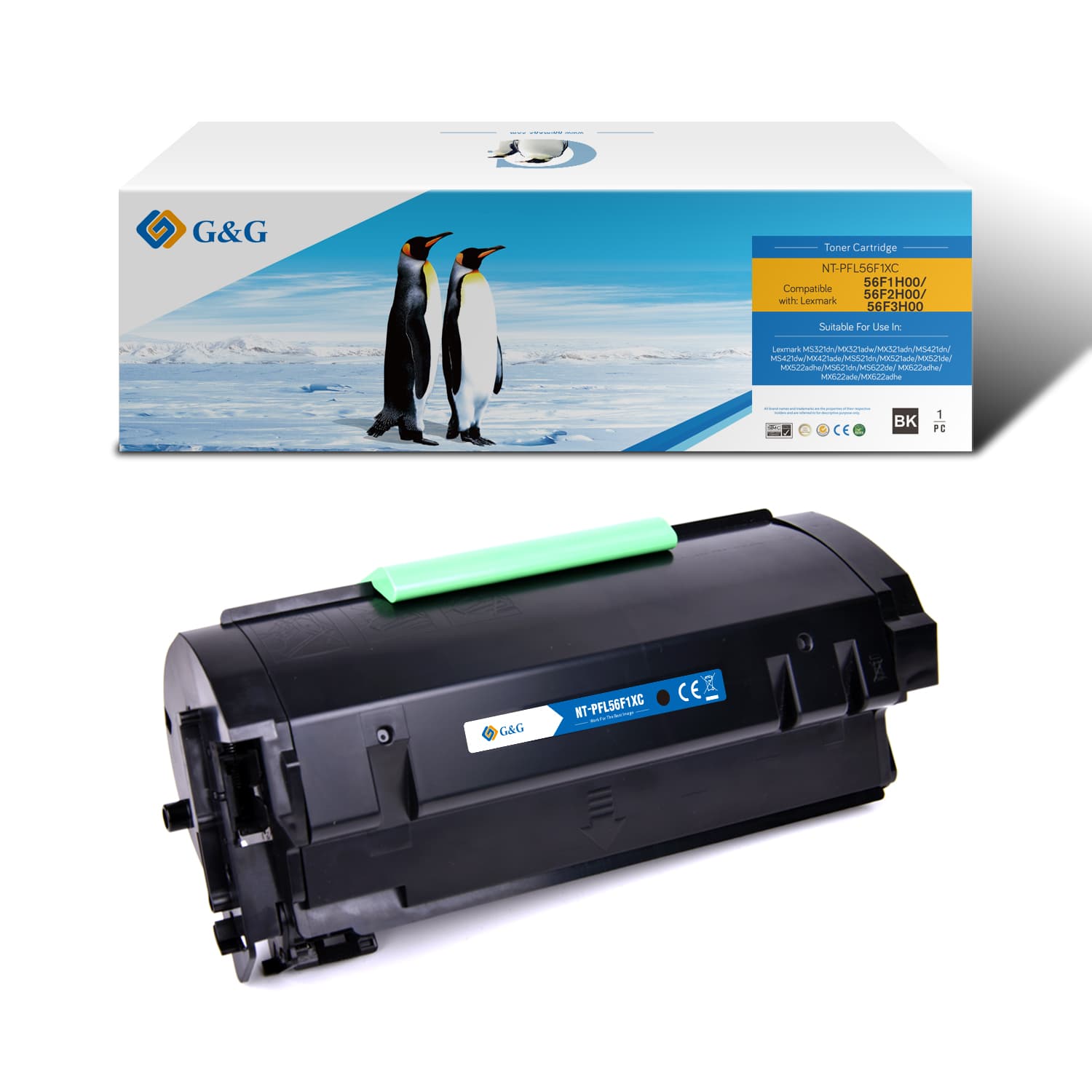 Toner Premium G&G (15K) Lexmark 56F2H00 Black