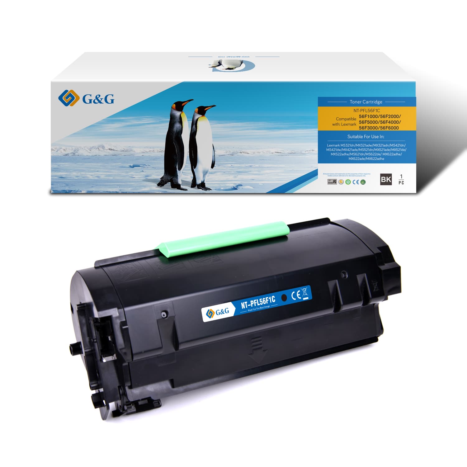 Toner Premium G&G (6K) Lexmark 56F2000 Black