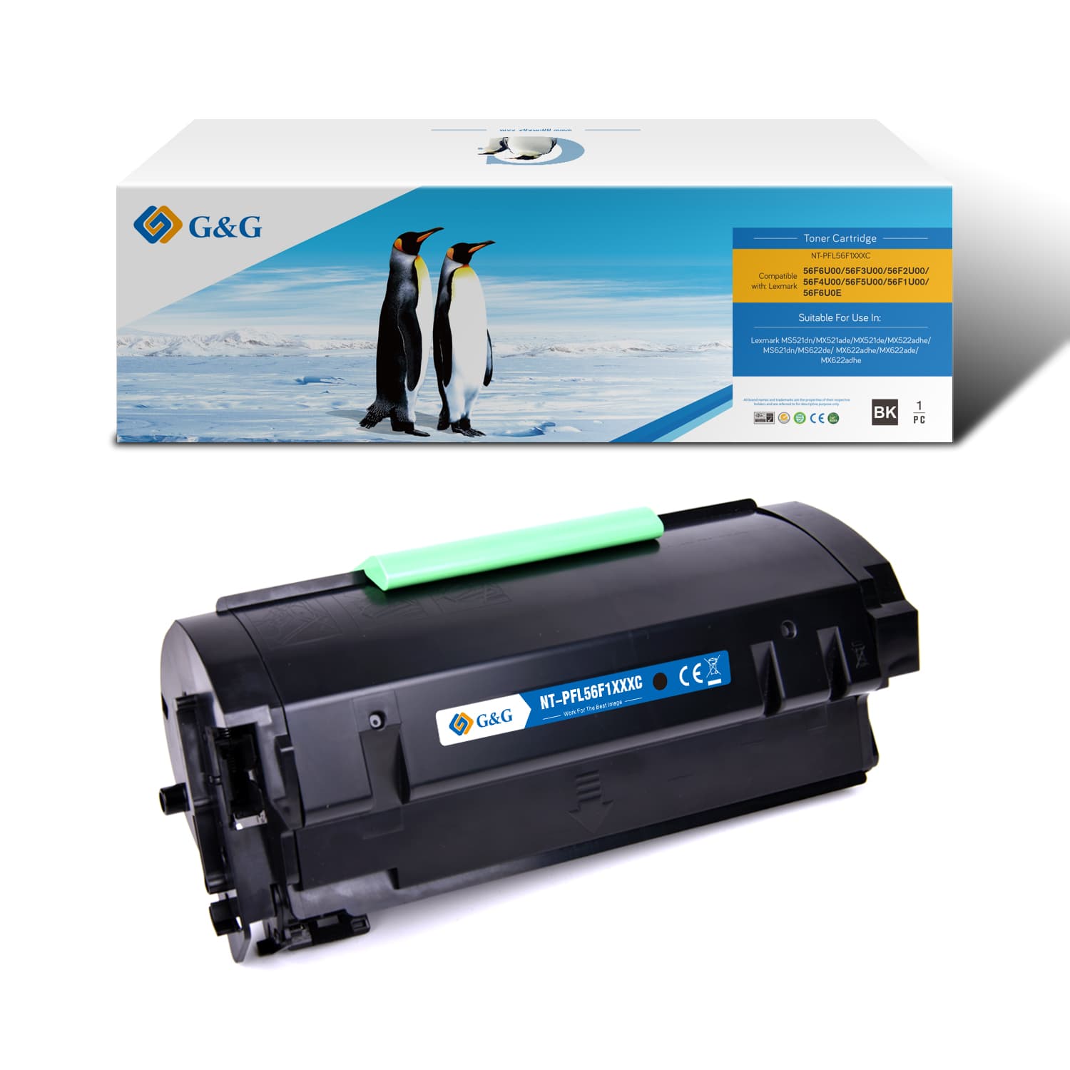 Toner Premium G&G (25K) Lexmark 56F2U00 Black