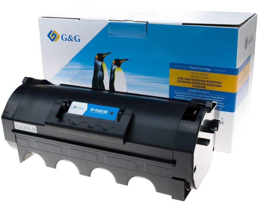 Toner Premium G&G (6K) Lexmark 622 (62D2000) Black