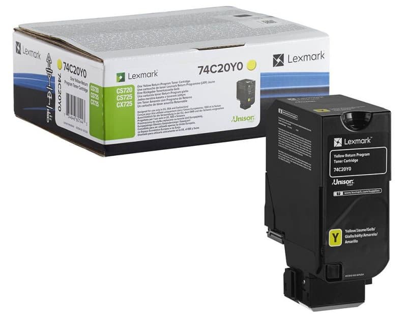 Cartus de toner (3K) Lexmark 74C20Y0 Yellow Return Program