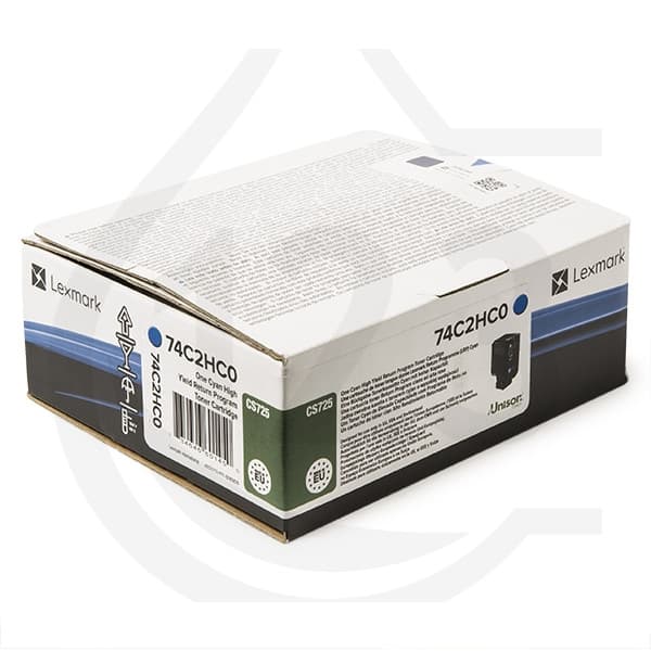 Cartus de toner (12K) Lexmark 74C2HCE Cyan Corporate