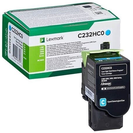 Cartus de toner (2.3K) Lexmark C232HC0 Cyan Return Program