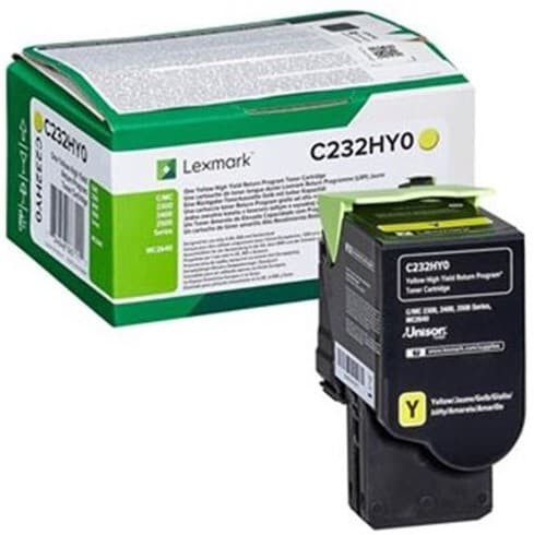 Cartus de toner (2.3K) Lexmark C232HY0 Yellow Return Program