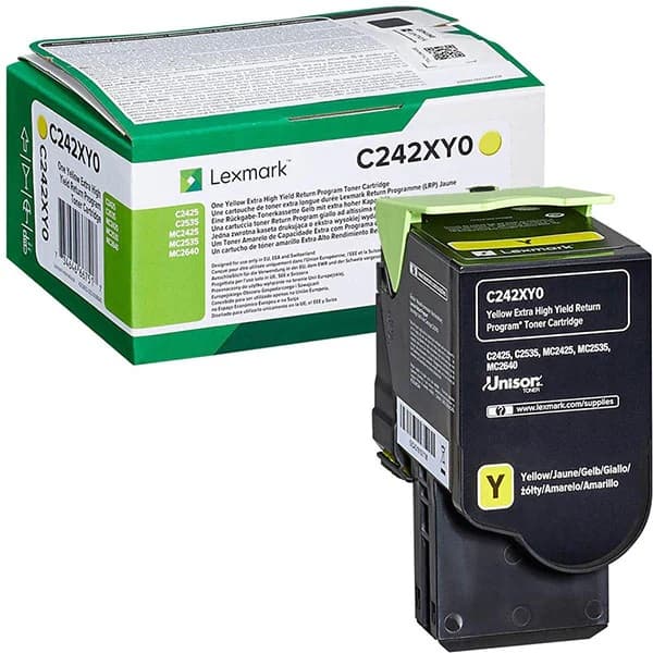 Cartus de toner (3.5K) Lexmark C242XY0 Yellow Return Program