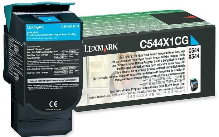 Cartus de toner (4K) Lexmark C544X1CG Cyan Return Program