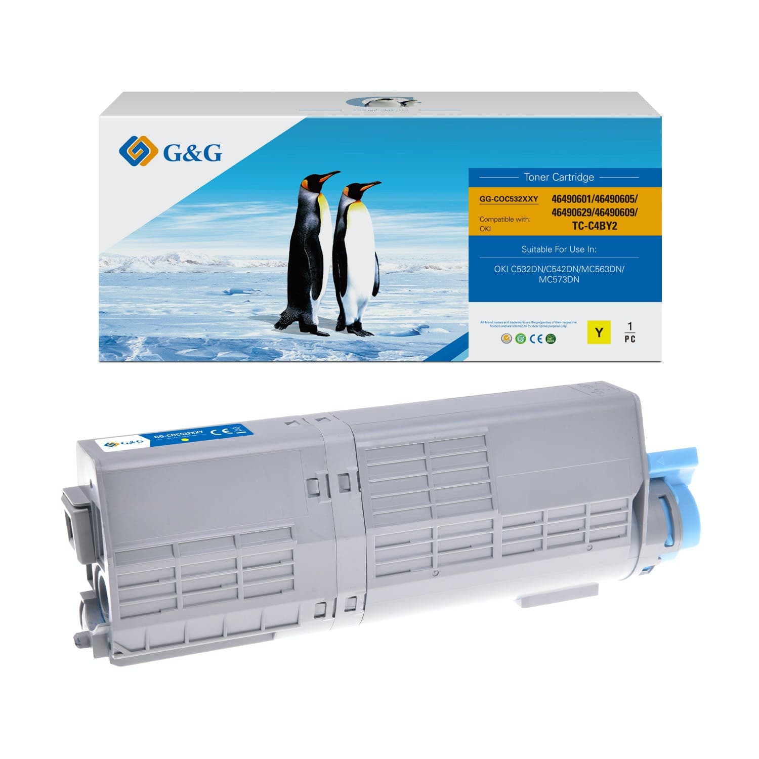 Toner Premium G&G (6K) Oki 46490605 Yellow