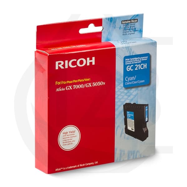 Cartus de gel original Ricoh GC 21CHY Cyan (405537, GC-21CHY)