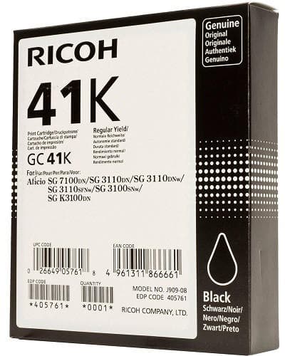 Cartus de gel original Ricoh GC 41K Black (405761, GC-41K)