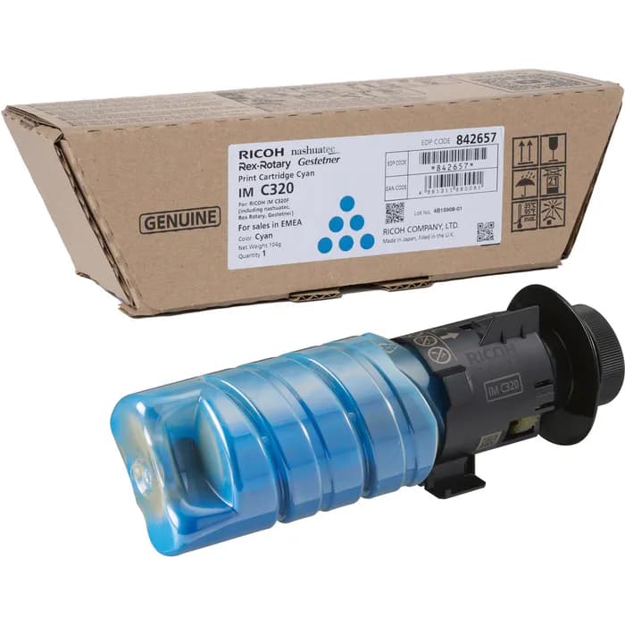 Toner original (10K) Ricoh IM C320H Cyan (842657)