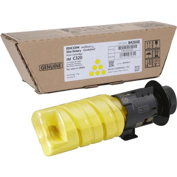 Toner original (10K) Ricoh IM C320H Yellow (842643)