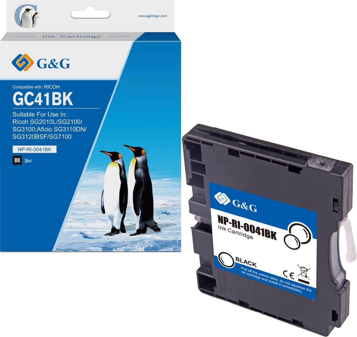 Cartus Premium G&G Ricoh GC 41K Black (405761, GC-41K)