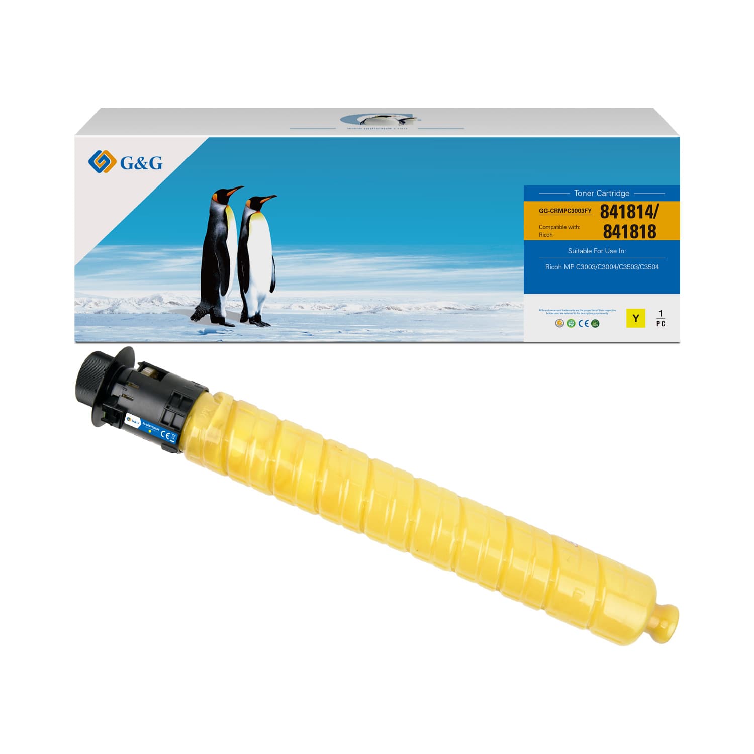 Toner Premium G&G (19K) Ricoh IM C3500 Yellow (842256)