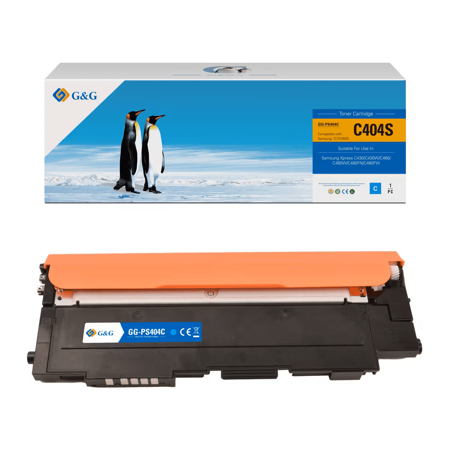 Toner Premium G&G (1K) Samsung C404S Cyan (CLT-C404S / ST966A)