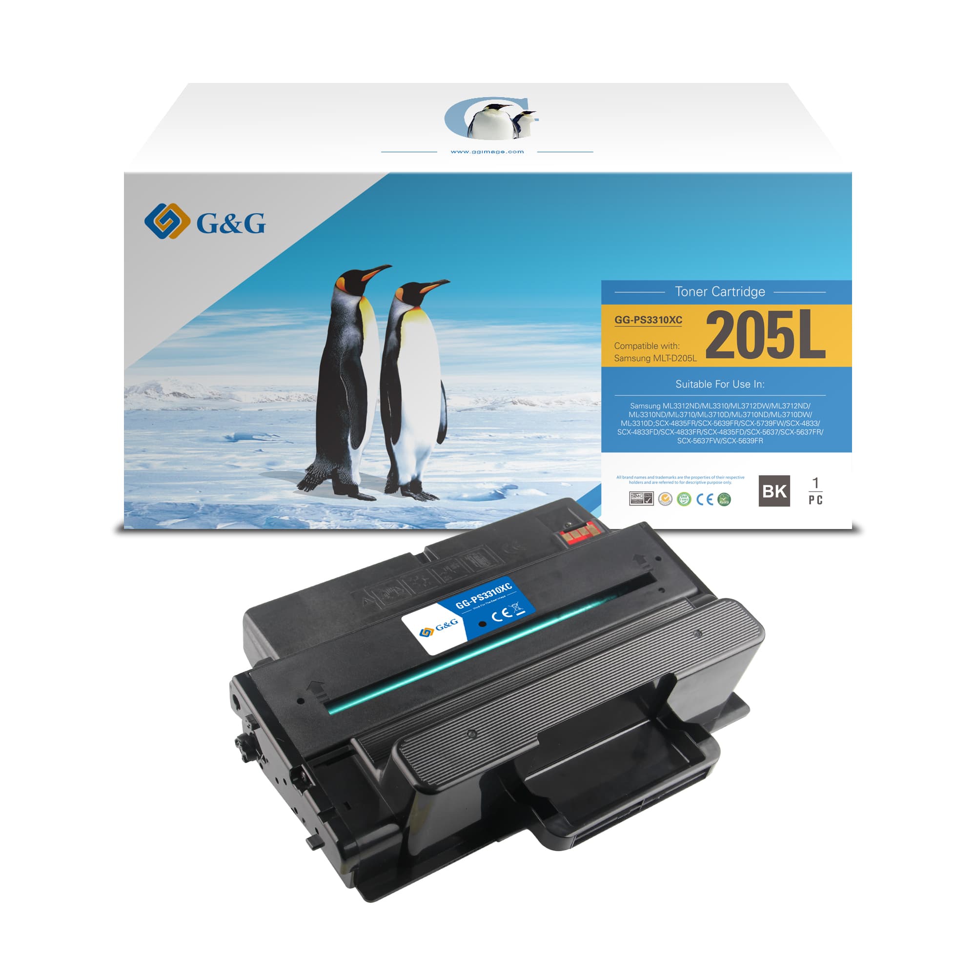 Toner Premium G&G (5K) Samsung 205L Black (MLT-D205L / SU963A)
