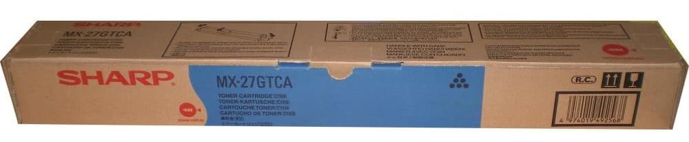 Cartus de toner (15K) Sharp MX-27GT-CA Cyan (MX27GTCA)