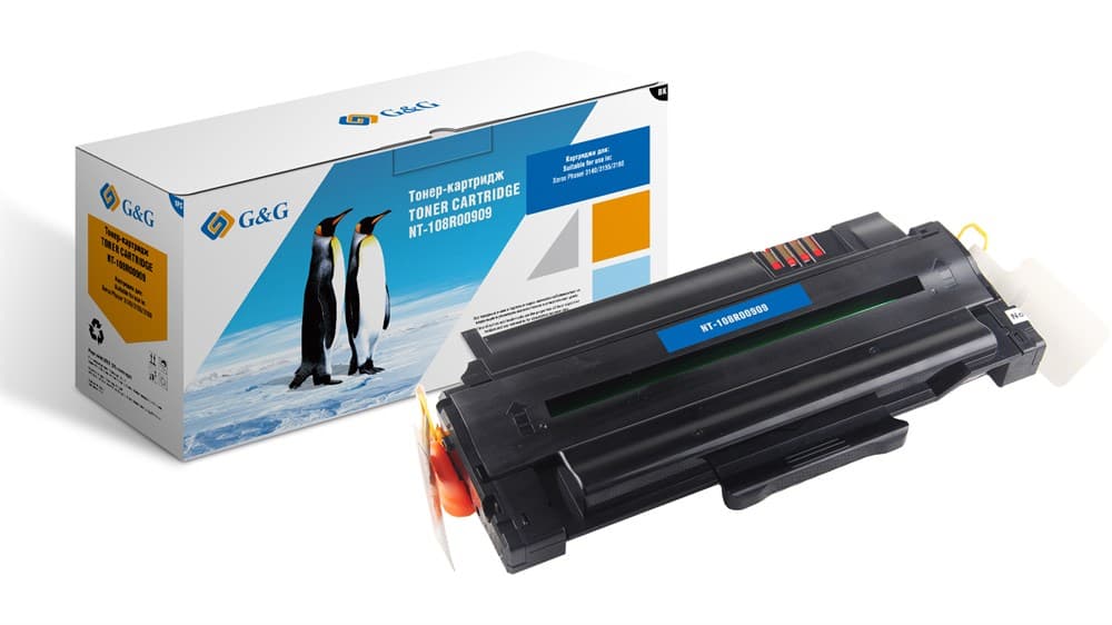 Toner Premium G&G (2.5K) Xerox 108R00909 Black (108R909)