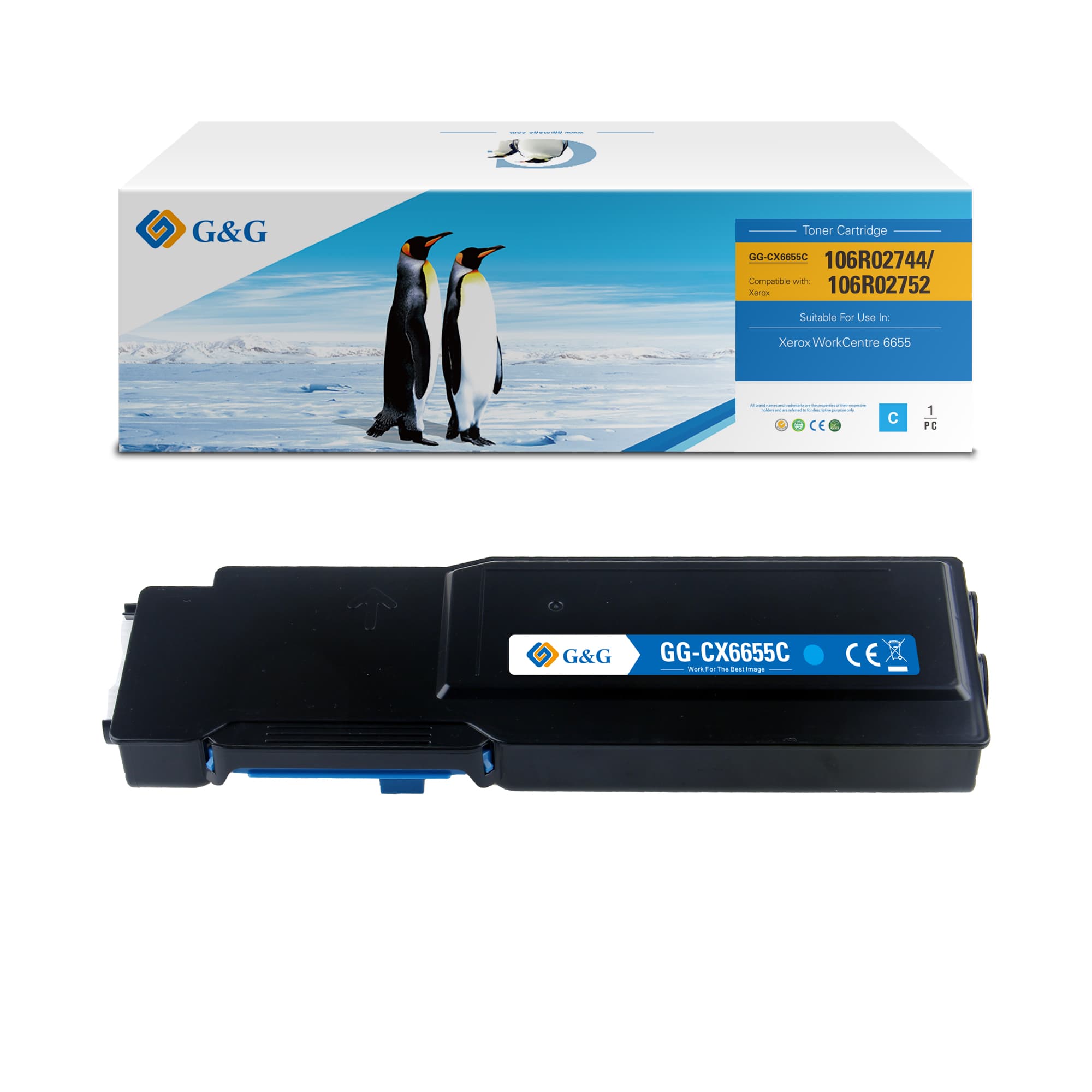 Toner Premium G&G (7.5K) Xerox 106R02752 Cyan (106R2752)
