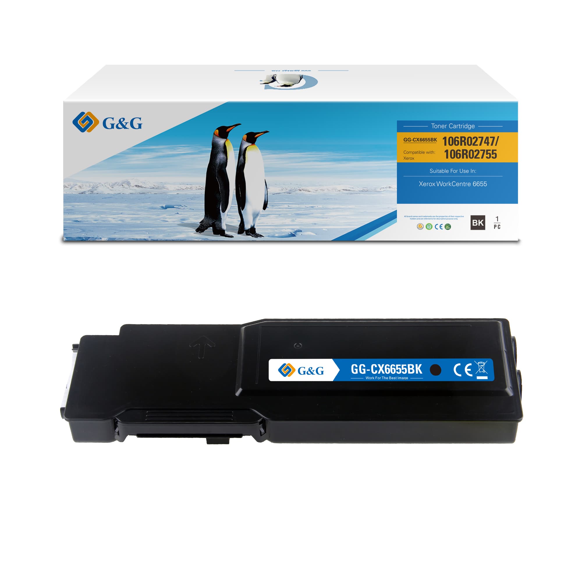 Toner Premium G&G (12K) Xerox 106R02755 Black (106R2755)