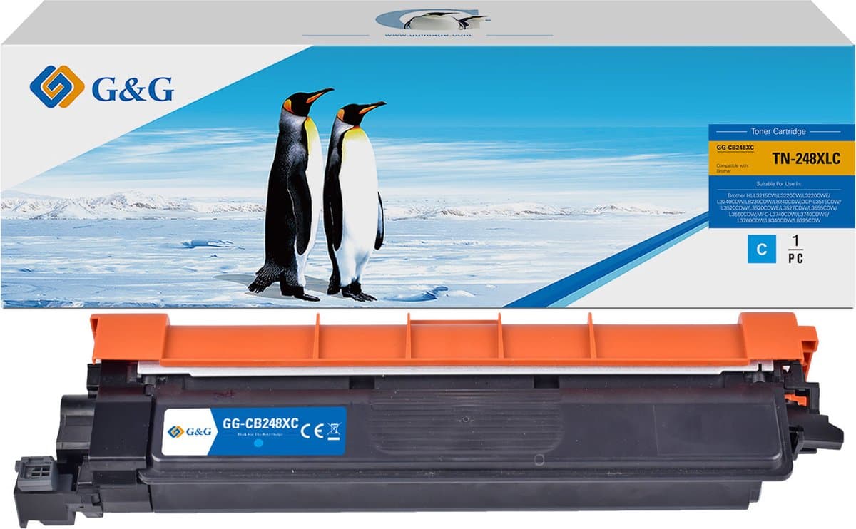 Toner Premium G&G (2.3K) Brother TN 248 XL Cyan (TN-248XLC, TN248XLC)