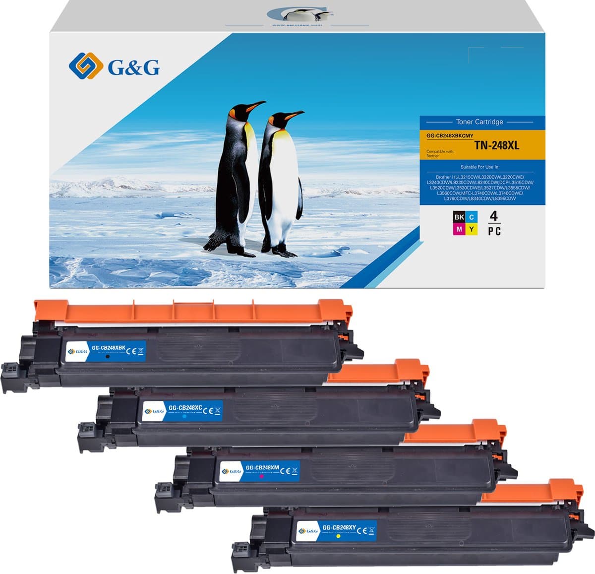 Pachet tonere premium G&G Brother TN 248 XL