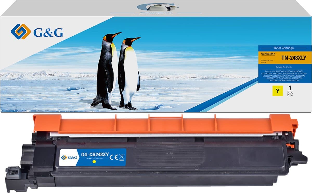 Toner Premium G&G (2.3K) Brother TN 248 XL Yellow (TN-248XLY, TN248XLY)