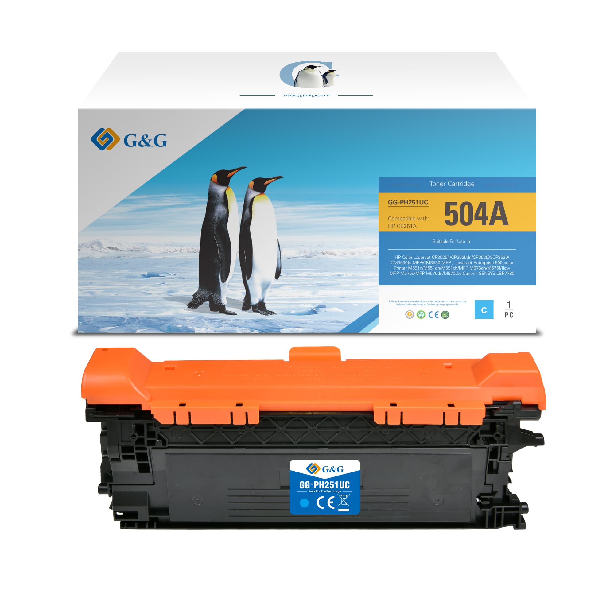Toner Premium G&G (6.4K) Canon 732 Cyan (6262B002, CRG-732C, CRG732 C)