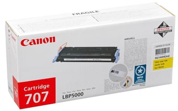 Cartus de toner (2K) Canon 707 Yellow (9421A004, CRG-707Y, CRG707Y)