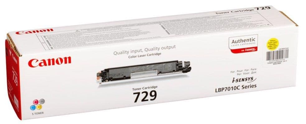 Cartus de toner (1K) Canon 729 Yellow (4367B002, CRG-729Y, CRG729 Y)