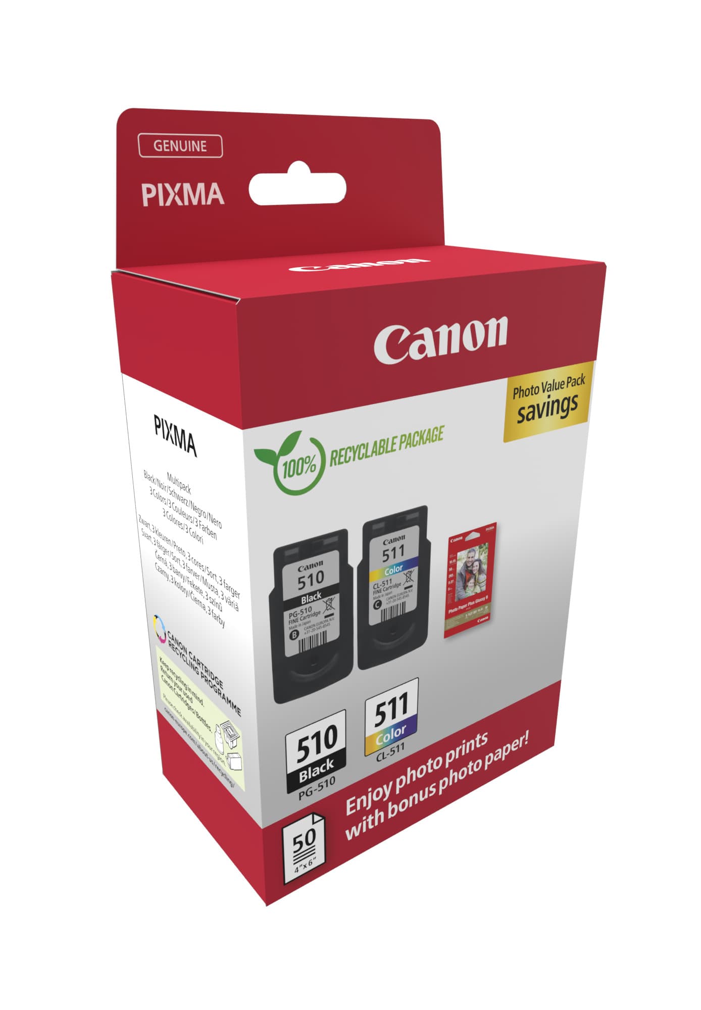 Pachet cartuse de cerneala Canon PG-510/ CL-511 Photo Value pack (2970B017AA)