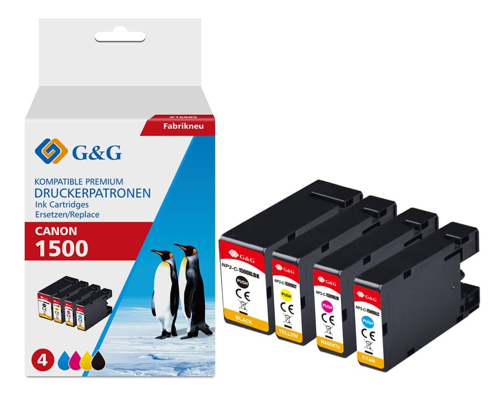 Pachet cartuse premium G&G Canon PGI-1500XL Value Pack (9182B004, PGI1500XL PACK)