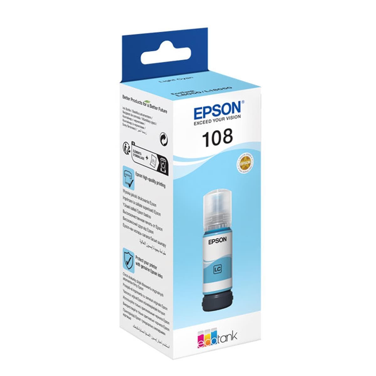 Flacon cerneala Epson 108 Light Cyan (C13T09C54A)