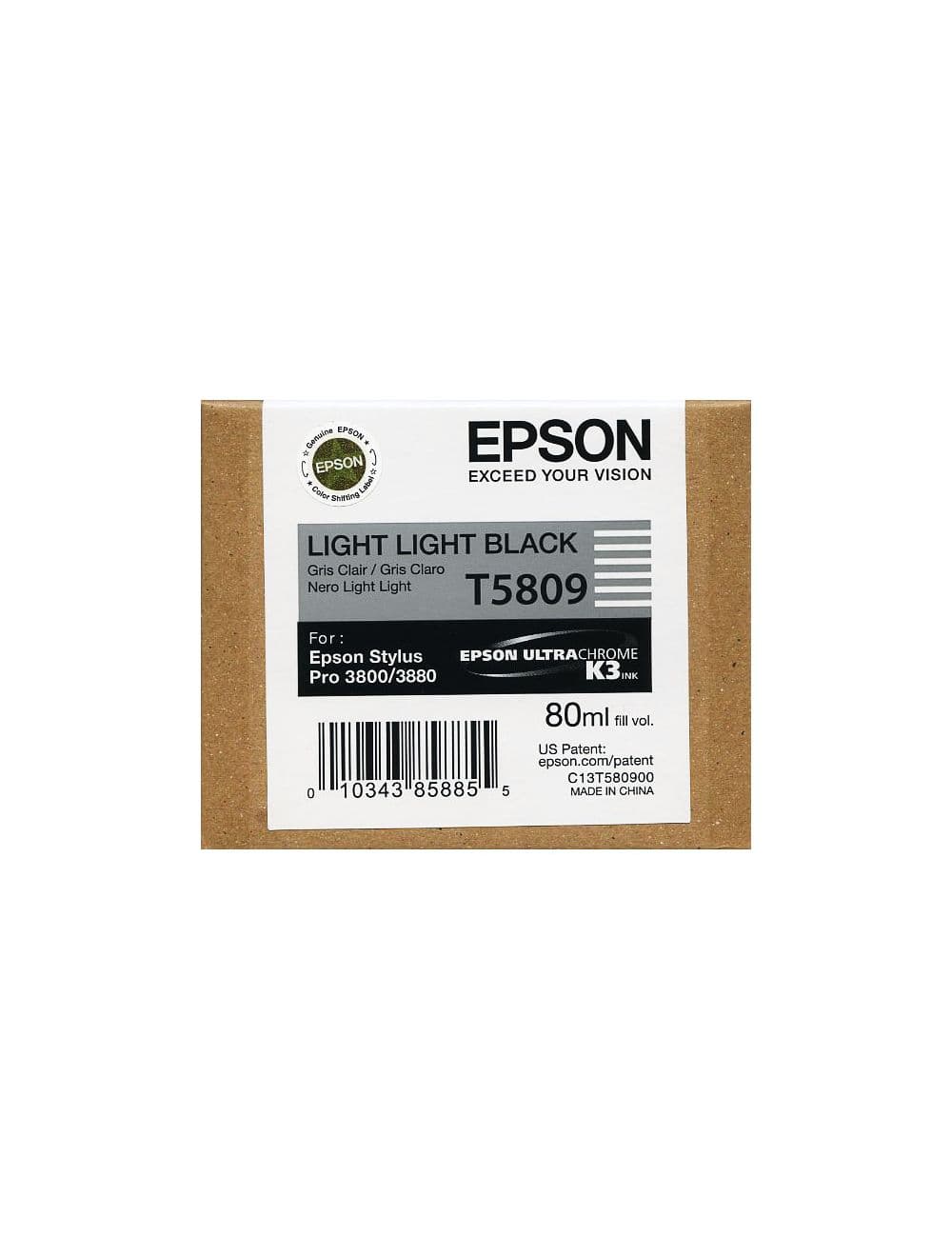 Cartus de cerneala original Epson T5809 Light Light Black (C13T580900)