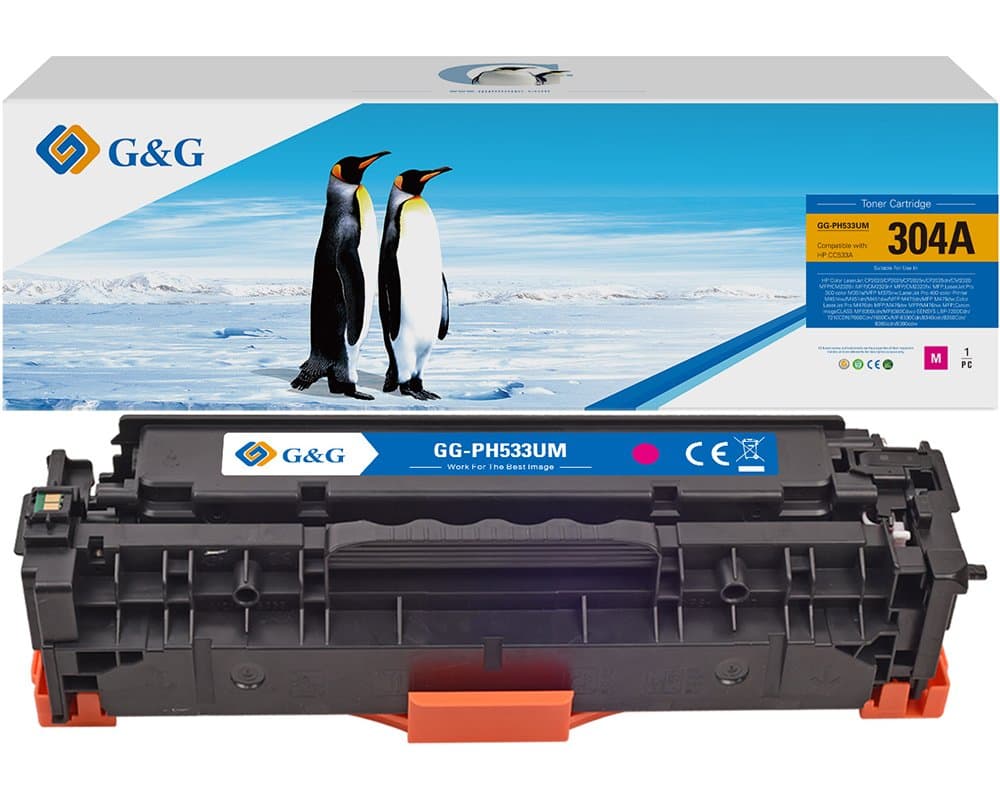 Toner Premium G&G (2.8K) HP 304A Magenta (CC533A)