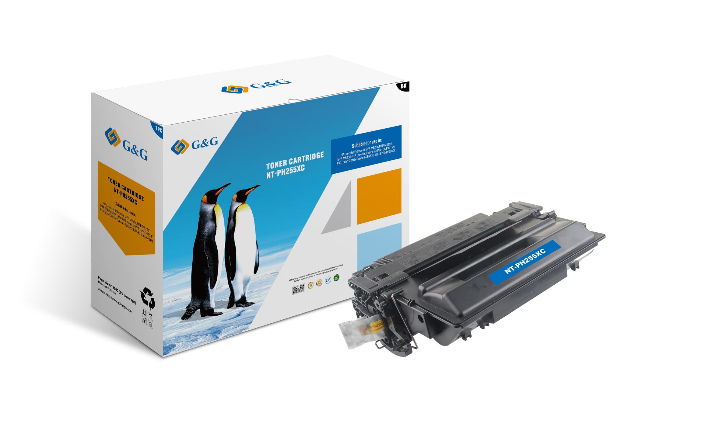 Toner Premium G&G XL (20K) HP 55X Black (CE255X)
