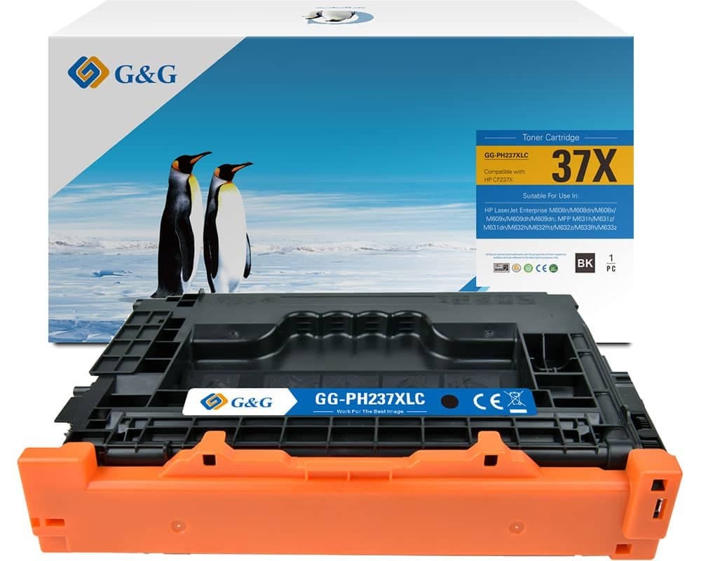 Toner Premium G&G (25K) HP 37X Black (CF237X, HP237X)