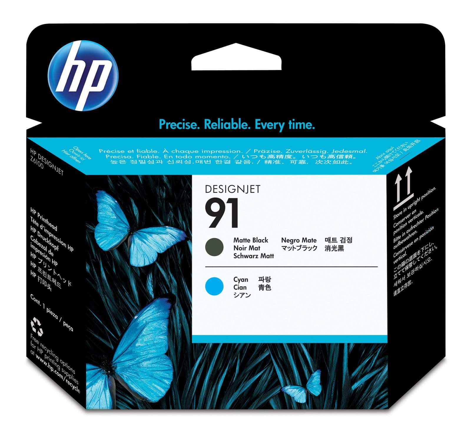 Cap de printare original HP 91 Matte Black & Cyan(C9460A)