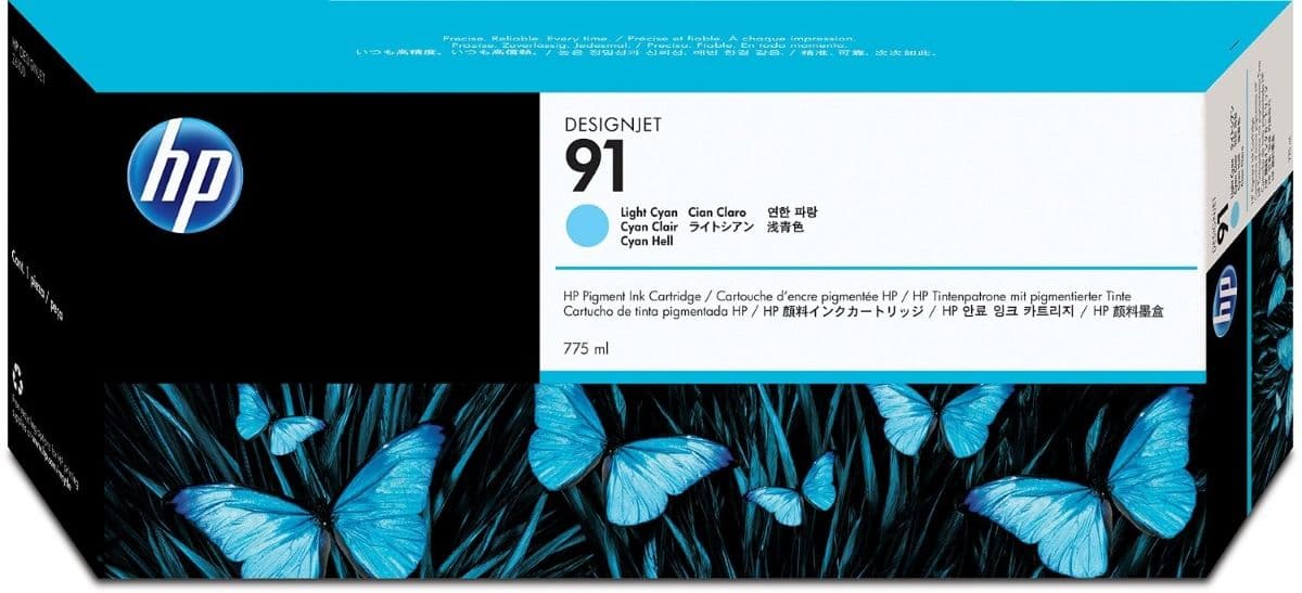 Cartus de cerneala original HP 91 Light Cyan (C9470A)