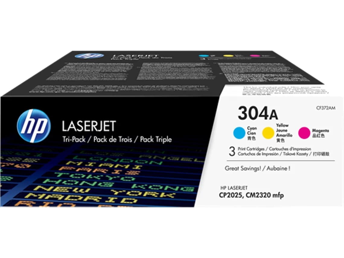 Set cartuse de toner HP 304A Cyan/ Magenta/ Yellow (CF372AM, CMY)