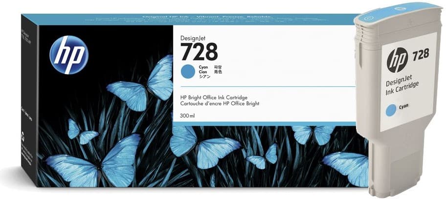 Cartus de cerneala original HP 728 Cyan (F9K17A)