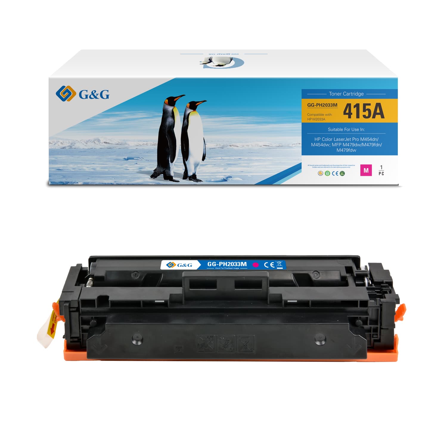Toner Premium G&G (2.1K) HP 415A Magenta (W2033A)